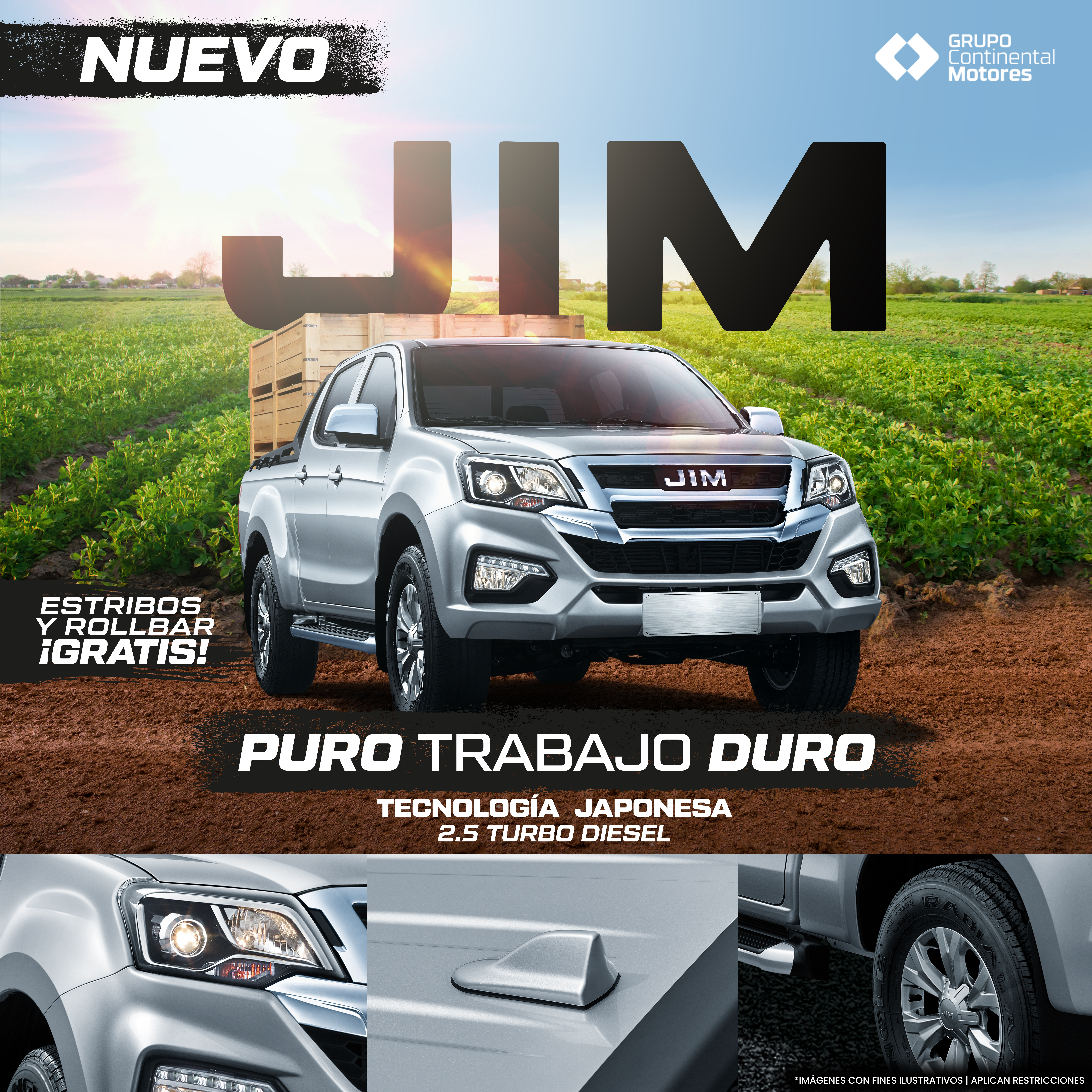 Descubre el nuevo pick-up JIM, con el respaldo de Grupo Continental Motores
